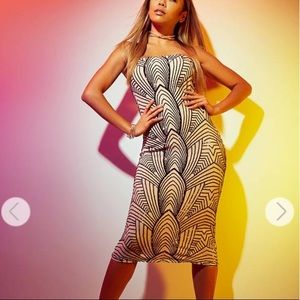 G by Guess Liane V Lillie sequined strapless dress